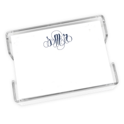 Delavan Monogram Agenda - White with holder - click to enlarge
